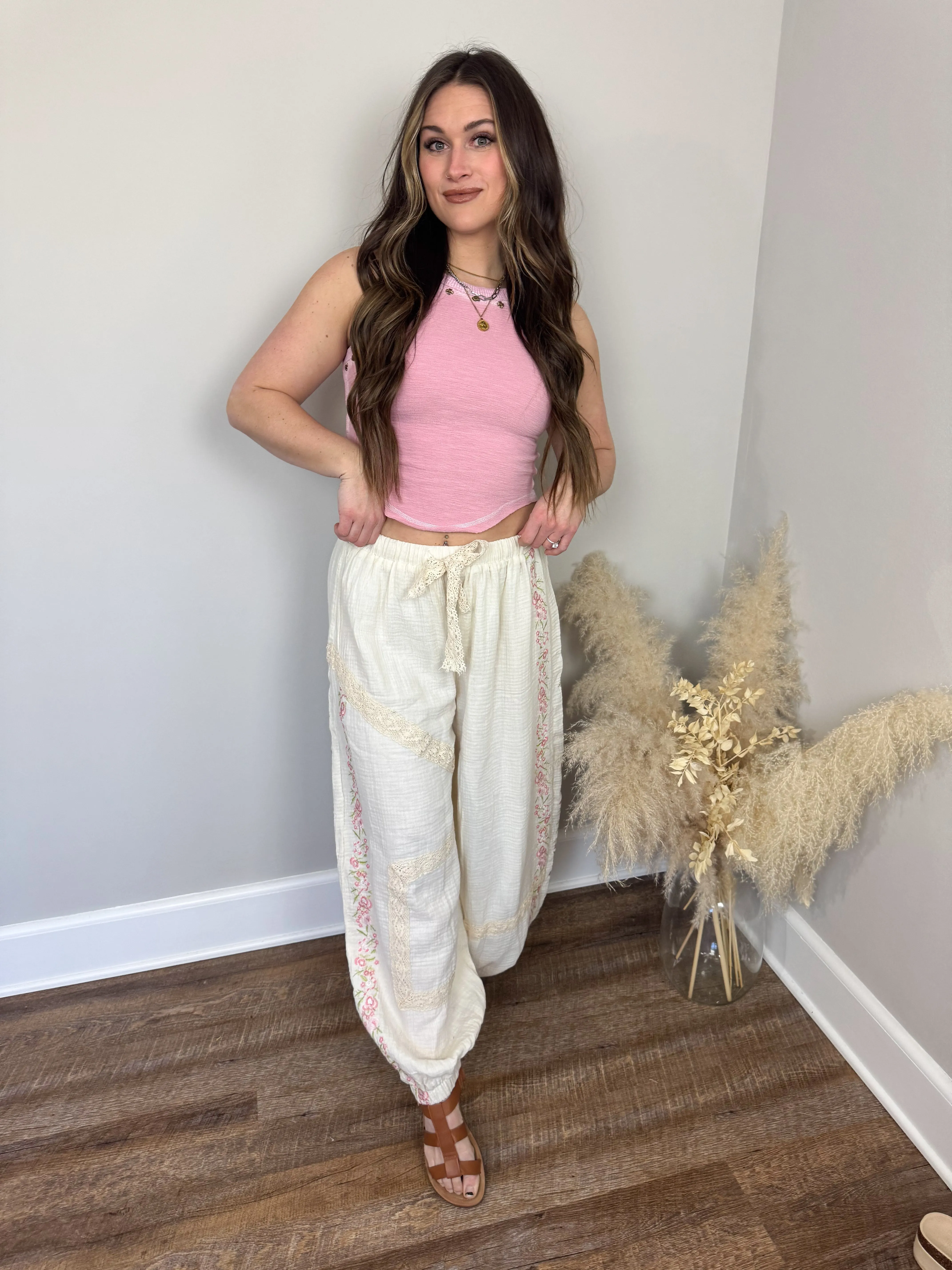 Hoffman Gauze Joggers | Ivory