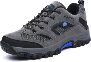 hongrenamz Mens Walking Lightweight Breathable Low Rise Hiking Trekking Waterproof Trainers