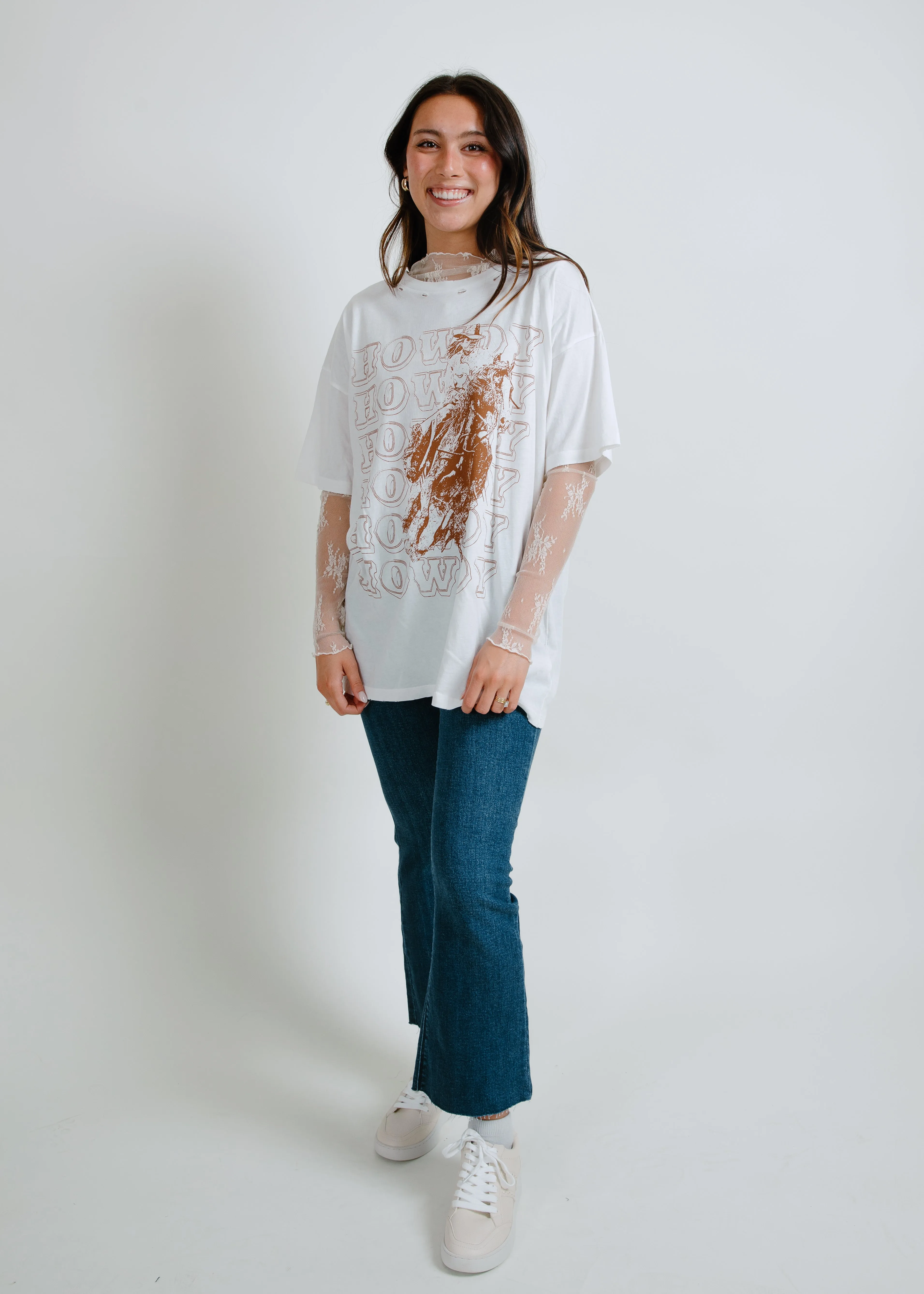Howdy Cowboy Oversize Graphic Tee