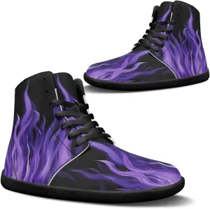 Jeiento Nature Pattern Mens Walking Shoes High Top Barefoot Running Shoes Wide Toe
