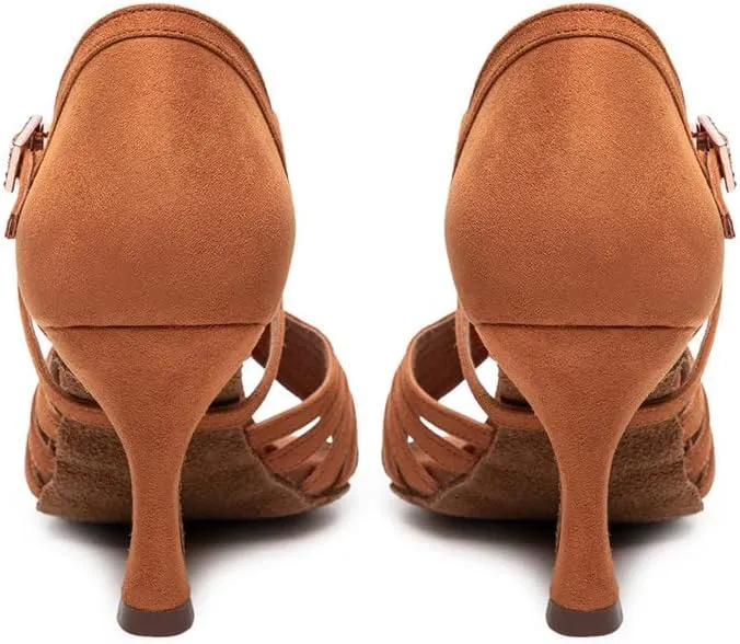 JUODVMP Ballroom Latin Shoes Women Salsa Tango Practice Dance Shoes Model KCBD