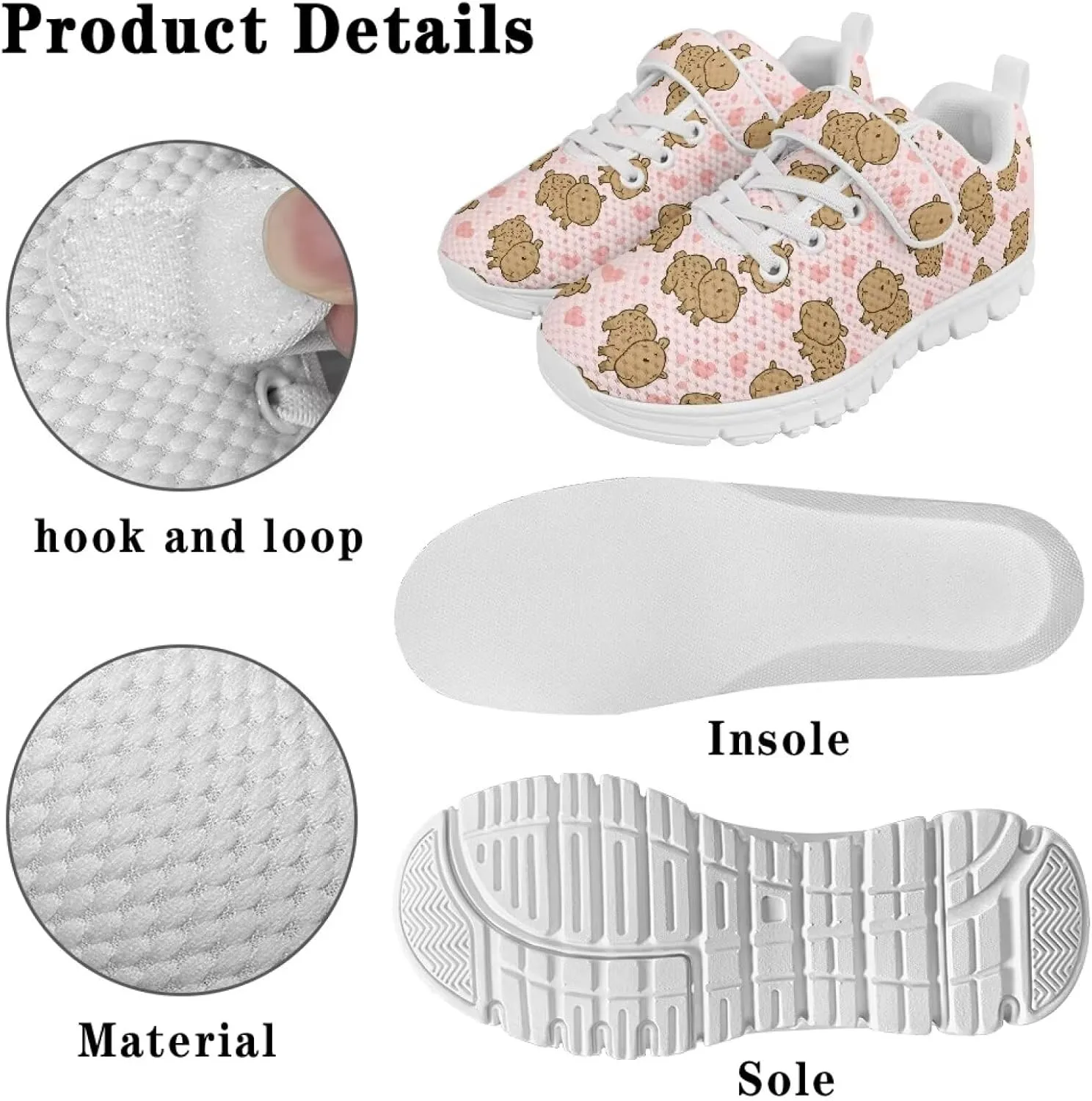 Kids Tennis Shoes School Running Shoes Slip On Sneakers for Boys Girls