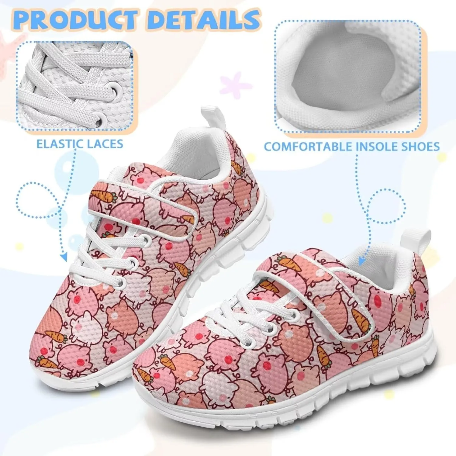 Kids Tennis Shoes School Running Shoes Slip On Sneakers for Boys Girls