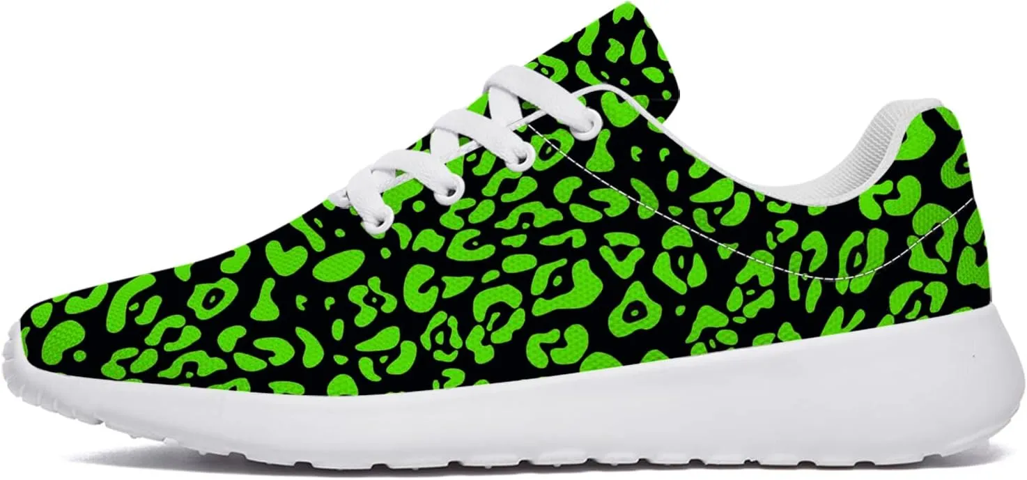 Leopard Cheetah Print Shoes Woman Tennis Shoes Athletic Running Shoes Soft Lightweight Walking Sneakers Gifts for Ladies Girls