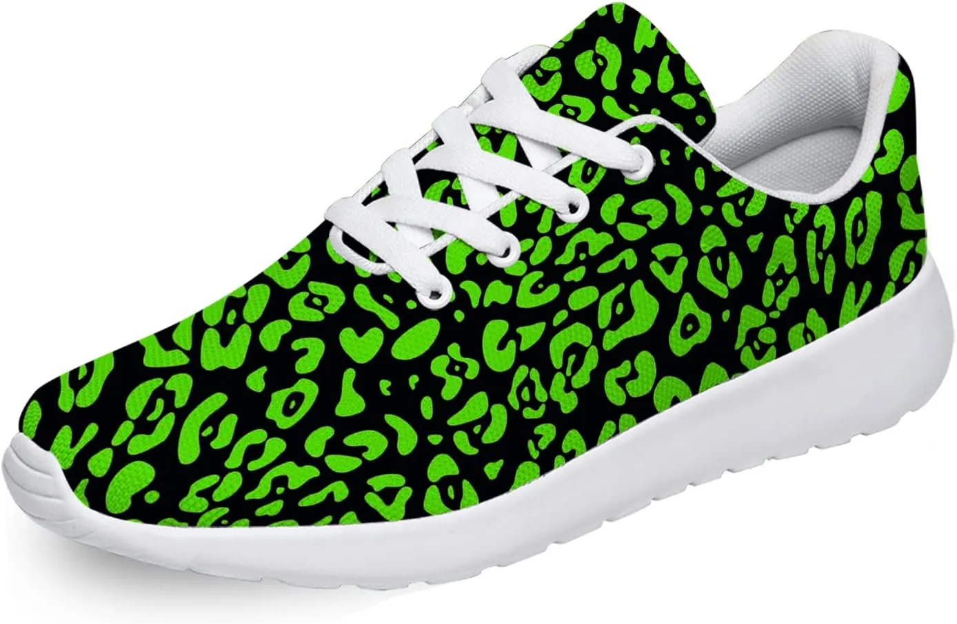 Leopard Cheetah Print Shoes Woman Tennis Shoes Athletic Running Shoes Soft Lightweight Walking Sneakers Gifts for Ladies Girls