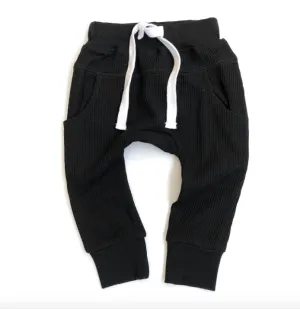 Little Bipsy - Thermal Joggers in Black (3-6mo)