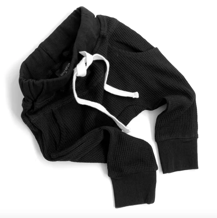Little Bipsy - Thermal Joggers in Black (3-6mo)