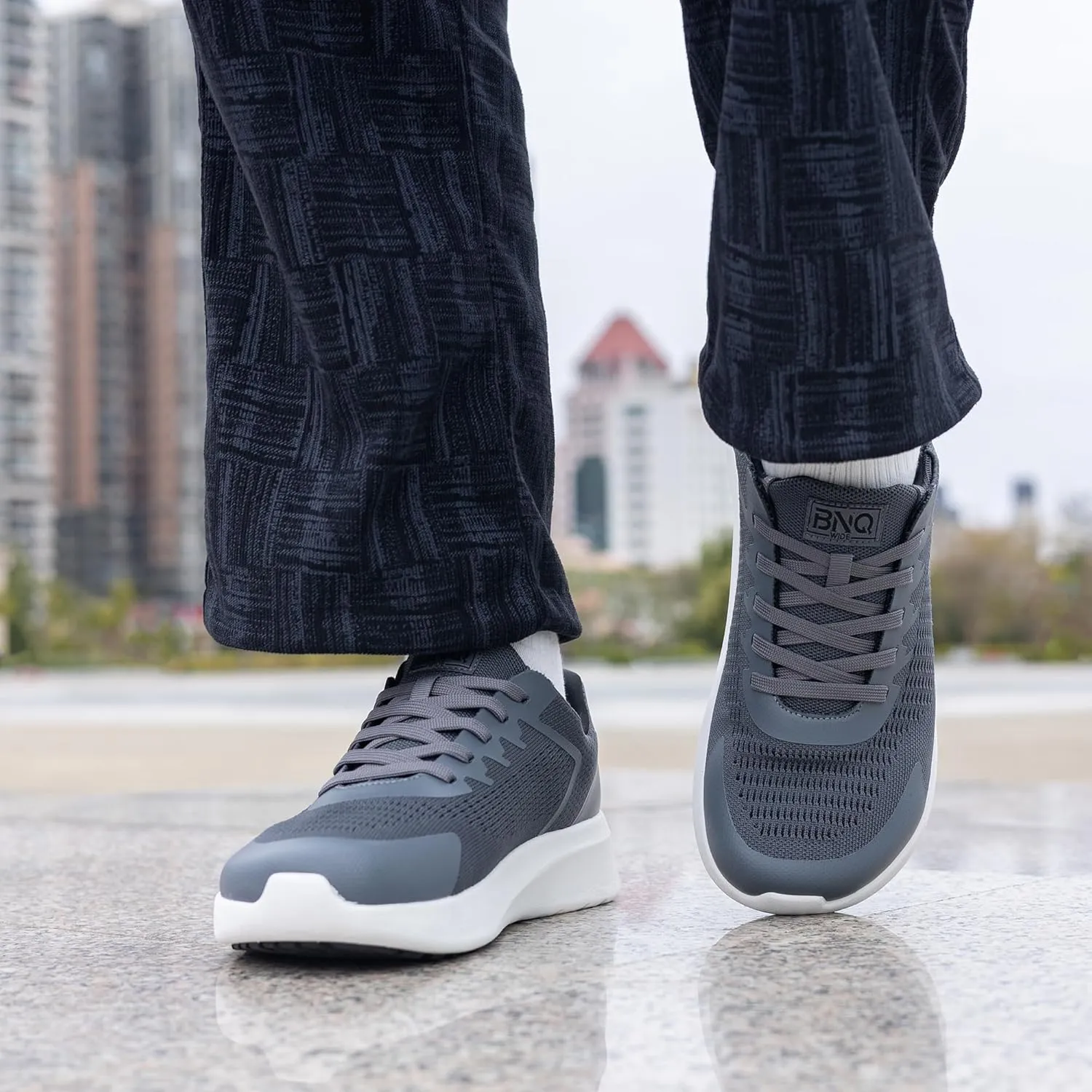 MEHOTO Men's Wide Walking Shoes | Tennis Minimalist Sneakers | Zero Drop Sole US 7-12