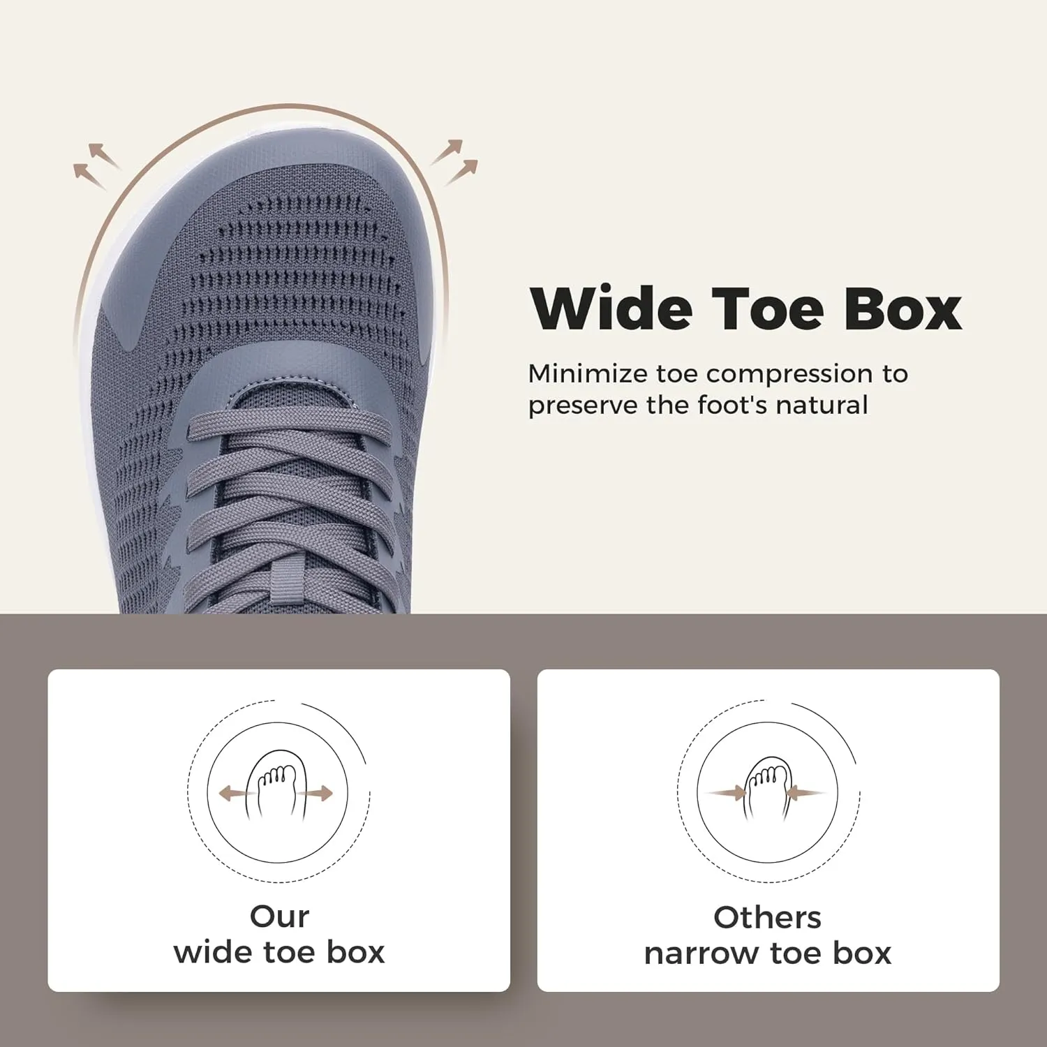 MEHOTO Men's Wide Walking Shoes | Tennis Minimalist Sneakers | Zero Drop Sole US 7-12