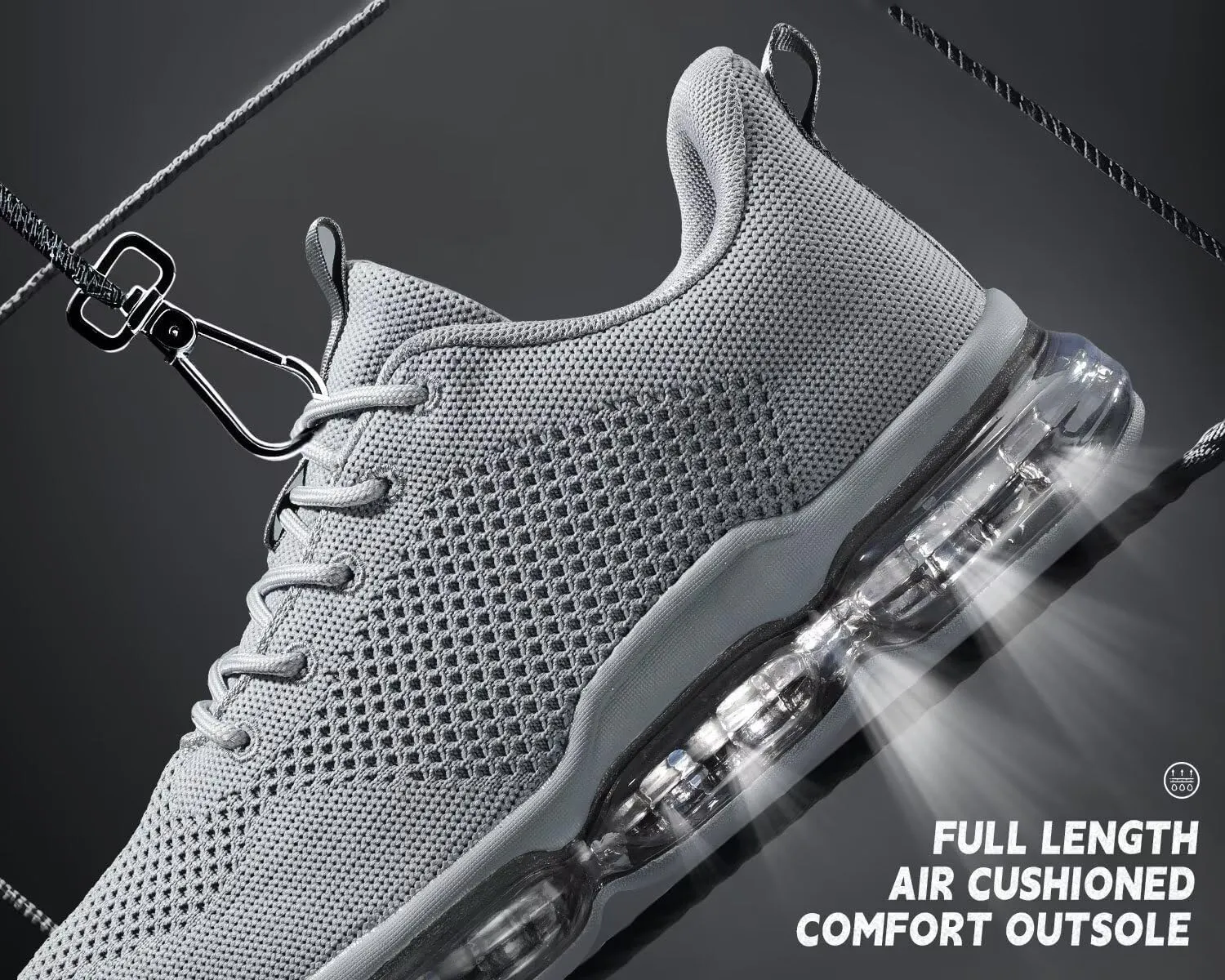 Men's Air Cushion Running Shoes Breathable Tennis Fashion Sneakers Non Slip Workout Casual Sport Gym Training Soft Sole Walking Shoes