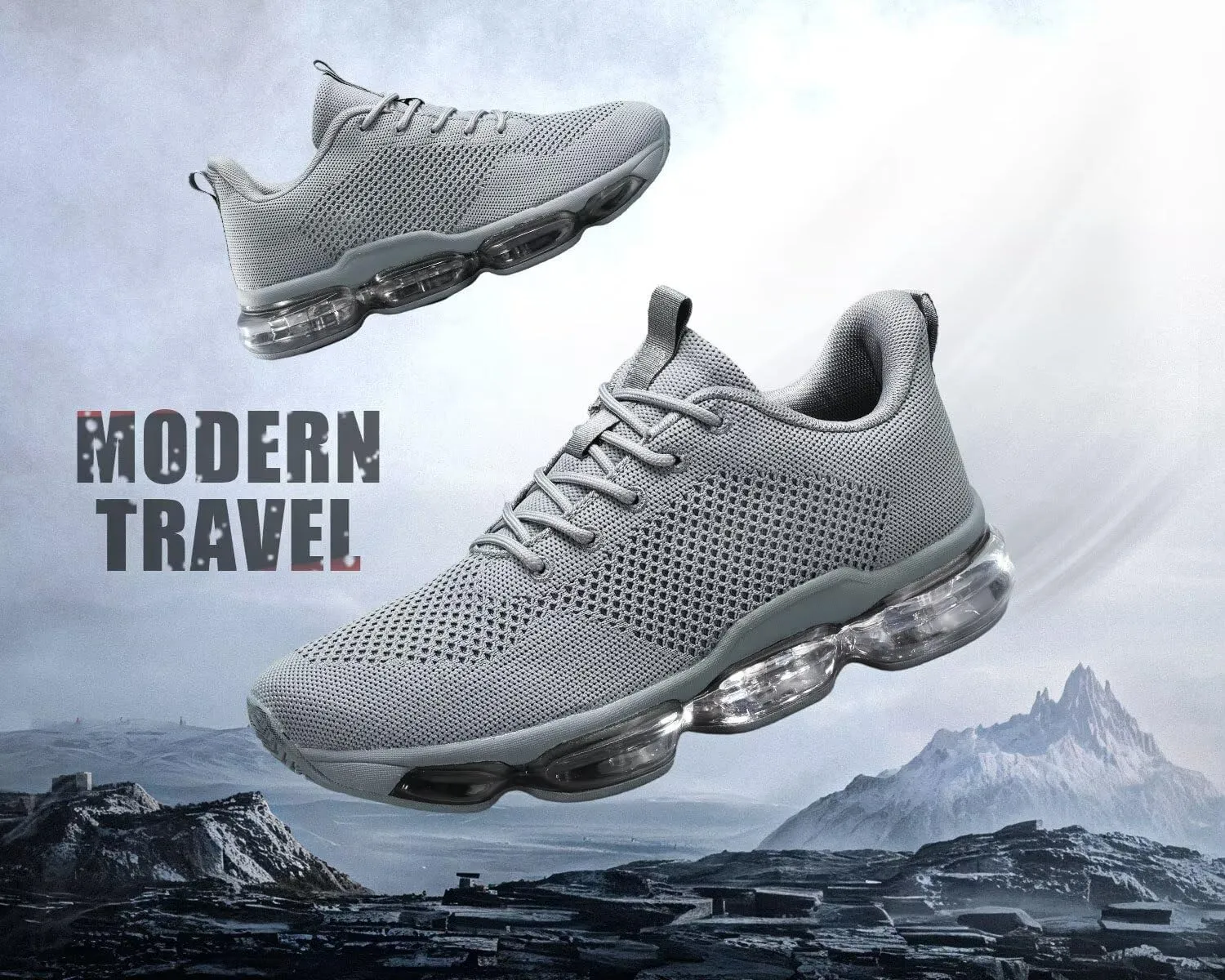 Men's Air Cushion Running Shoes Breathable Tennis Fashion Sneakers Non Slip Workout Casual Sport Gym Training Soft Sole Walking Shoes