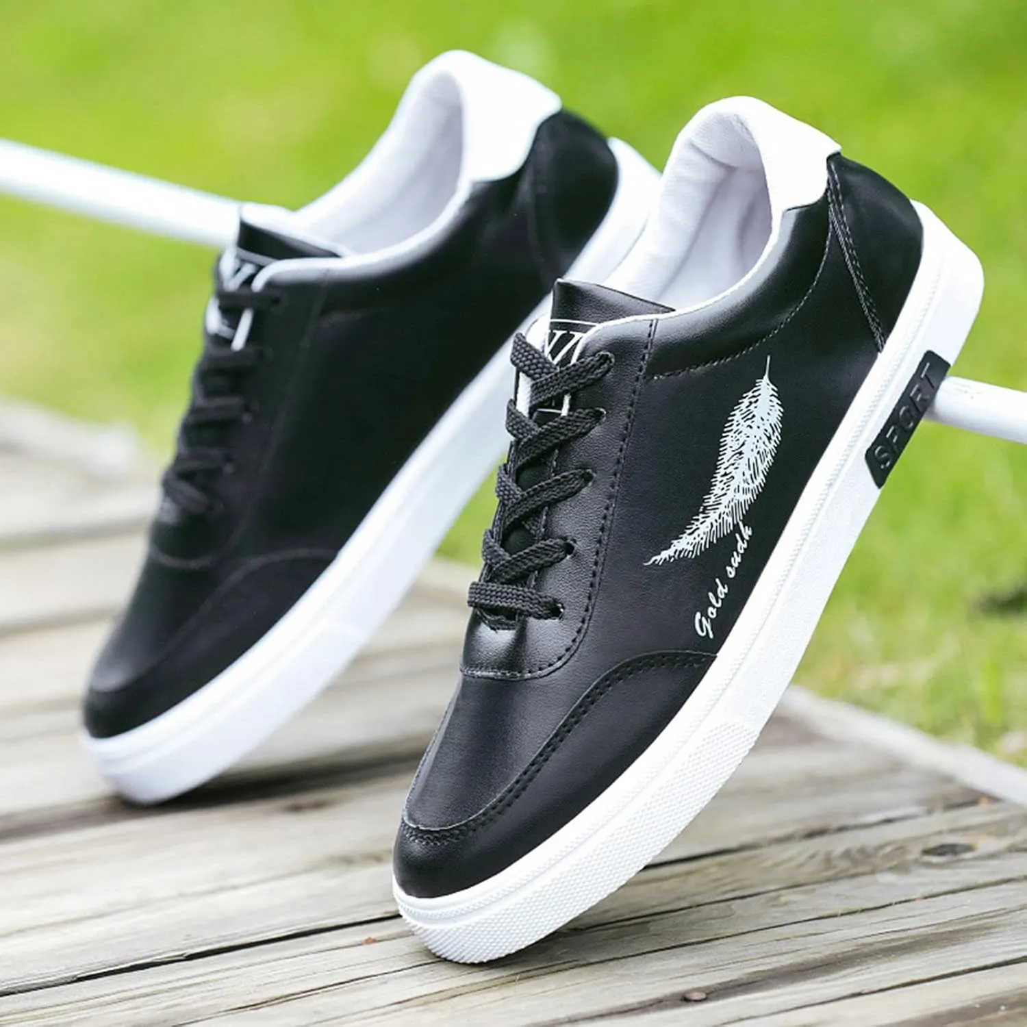 Mens Casual Sports Sneaker,Waterproof Non-Slip Flat Skate Shoes for Running Walking Hiking,Men's Fashion Shoes with Durable Sole Low Top Daily Work Shoe,Comfy Walking Footwear Men