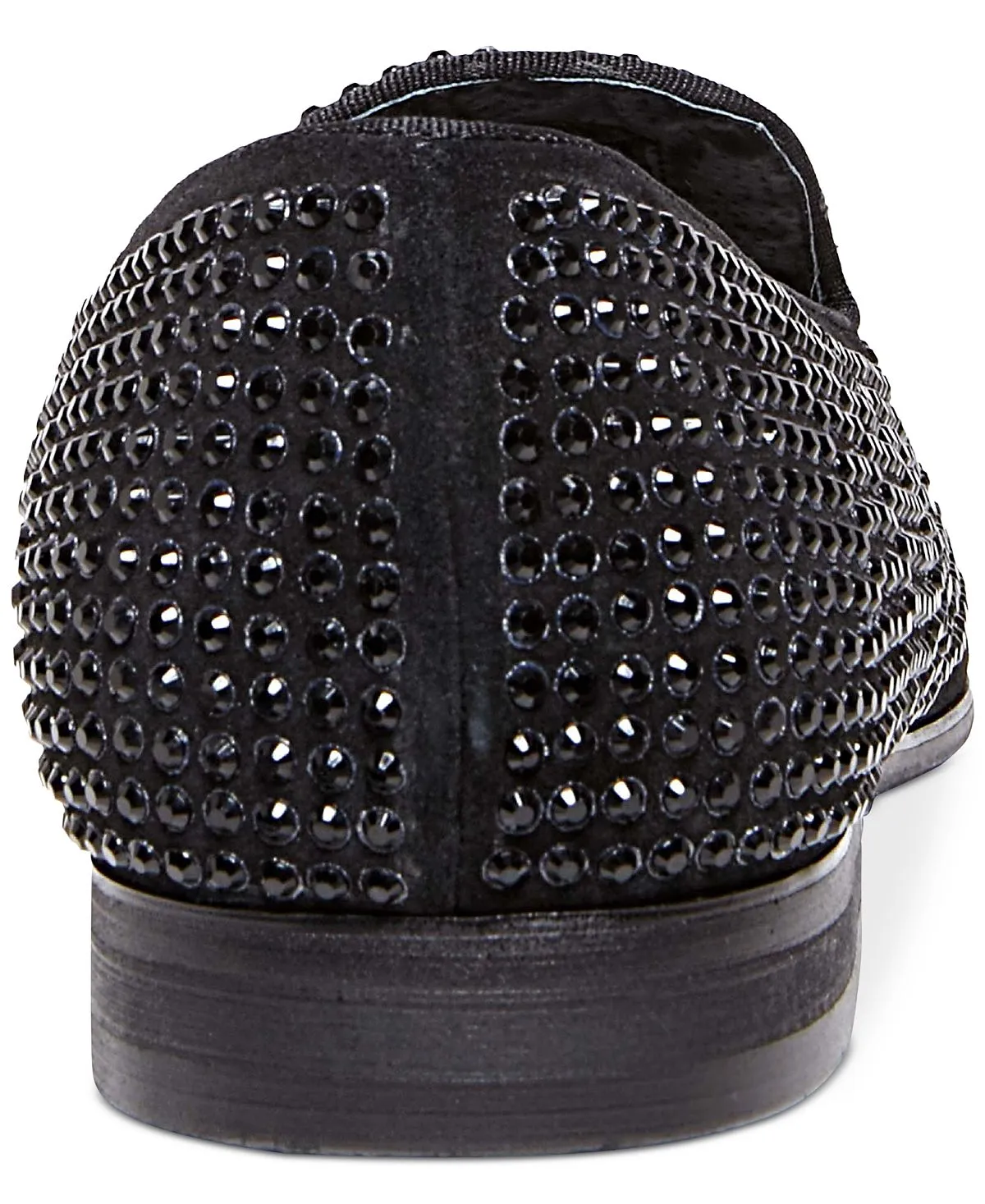 Men's caviar rhinestone smoking slippers Steve Madden, black