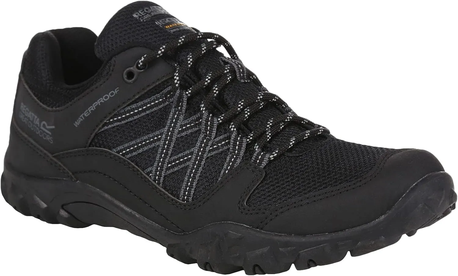 Mens Edgepoint III Water Resistant Walking Trainers - Black - 13 US