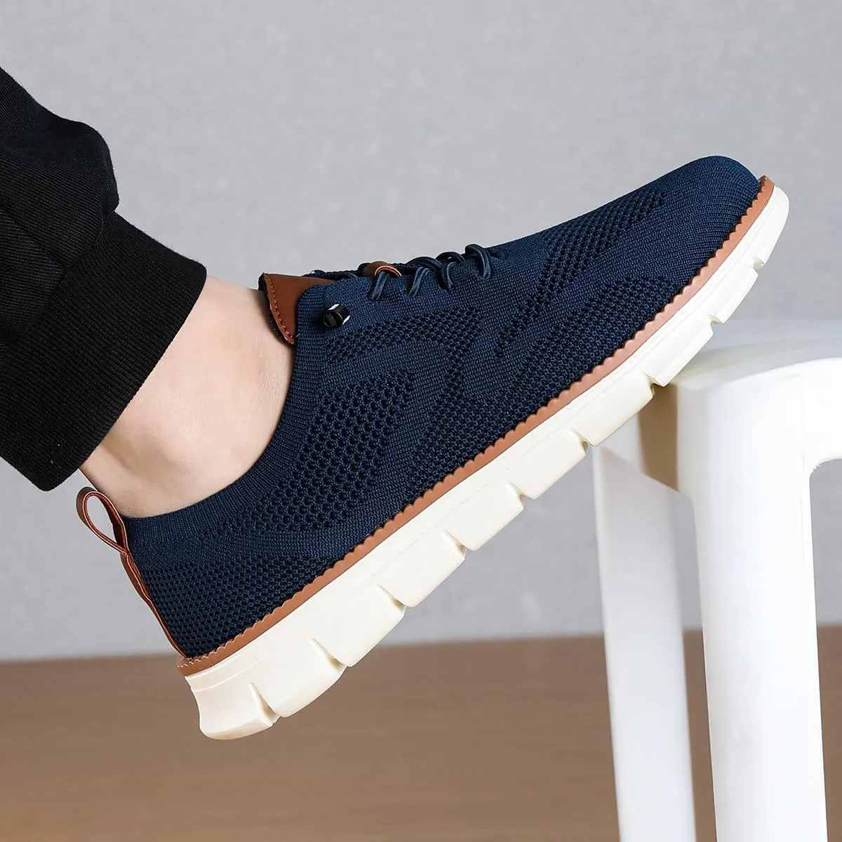Men's Non Slip Breathable Slip On Casual Walking Shoes Fashion Mesh Sneakers Workout Sports Shoes