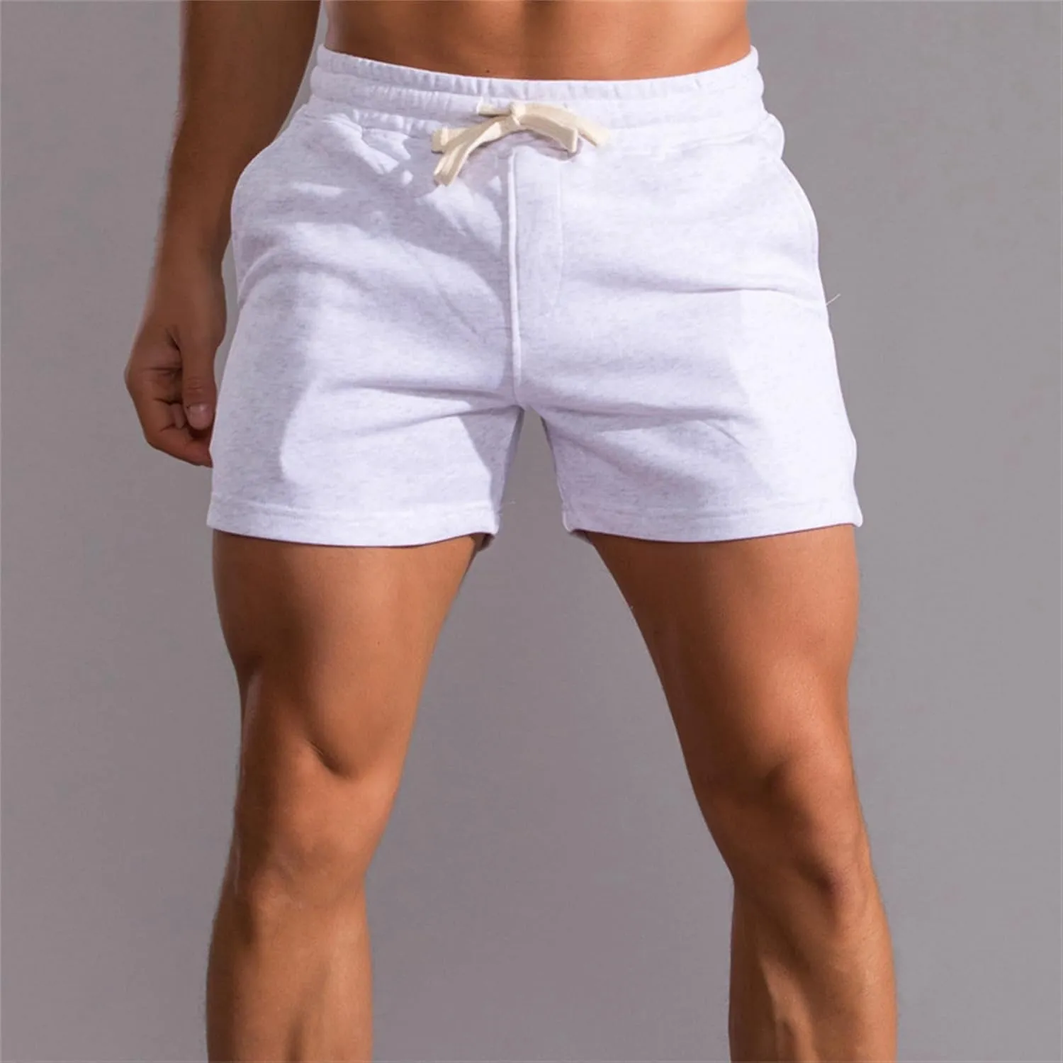 Men's Regular Tight Fit Gym Shorts Lightweight Bodybuilding Athletic Shorts Elastic Waist lounge Training Shorts