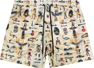 Men's Retro Basketball Shorts - Graphic Streetwear Breathable Mesh Gym Shorts, Lightweight Athletic Shorts with Drawstring