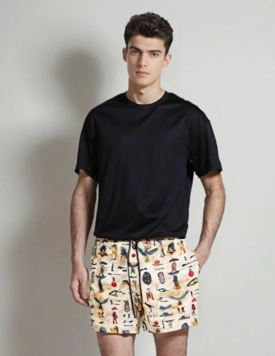 Men's Retro Basketball Shorts - Graphic Streetwear Breathable Mesh Gym Shorts, Lightweight Athletic Shorts with Drawstring