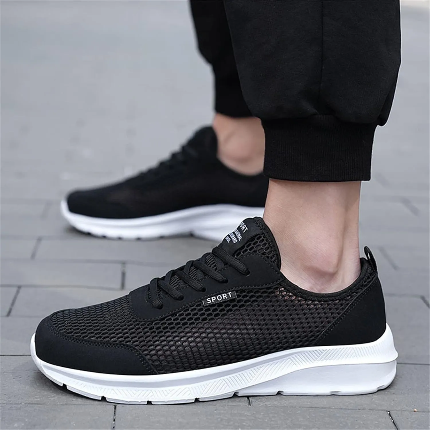 Men's Running Shoes Comfortable Lightweight Breathable Walking Shoes Mesh Workout Casual Sports Shoes