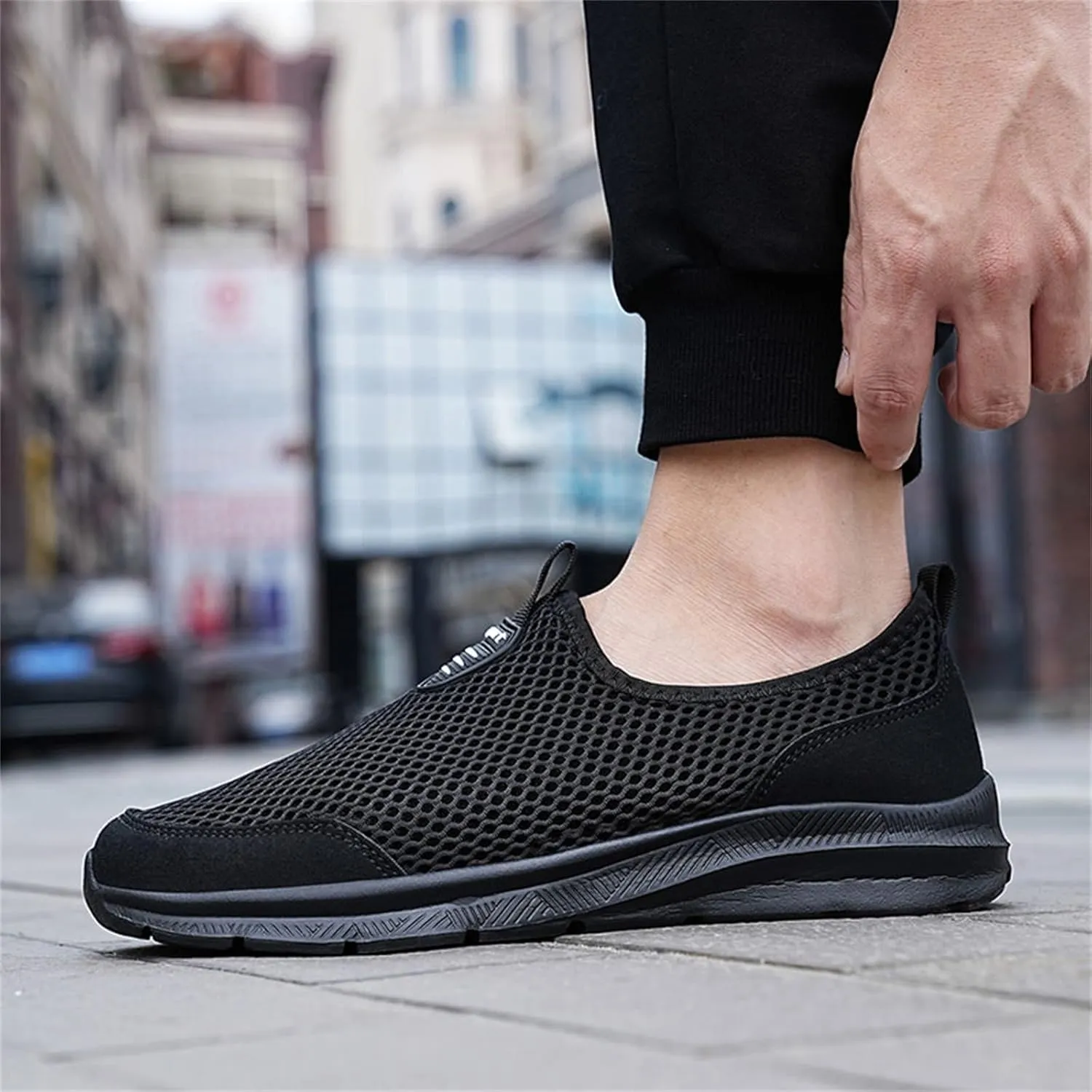 Men's Running Shoes Comfortable Lightweight Breathable Walking Shoes Mesh Workout Casual Sports Shoes