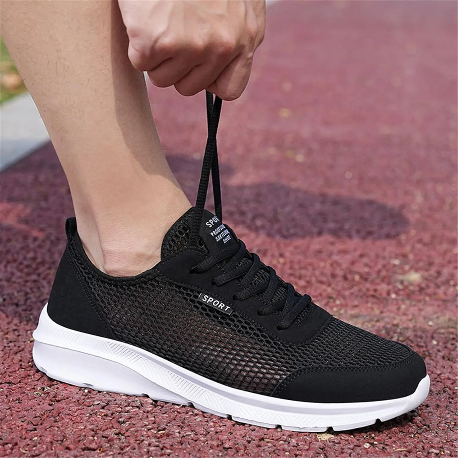 Men's Running Shoes Comfortable Lightweight Breathable Walking Shoes Mesh Workout Casual Sports Shoes