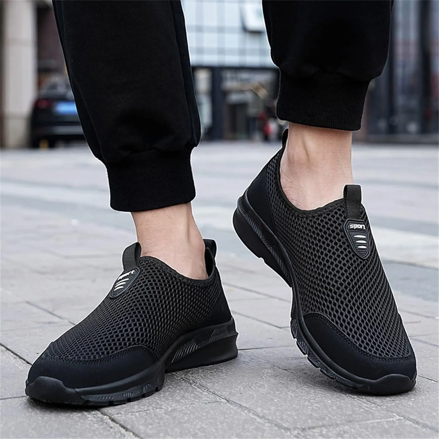 Men's Running Shoes Comfortable Lightweight Breathable Walking Shoes Mesh Workout Casual Sports Shoes