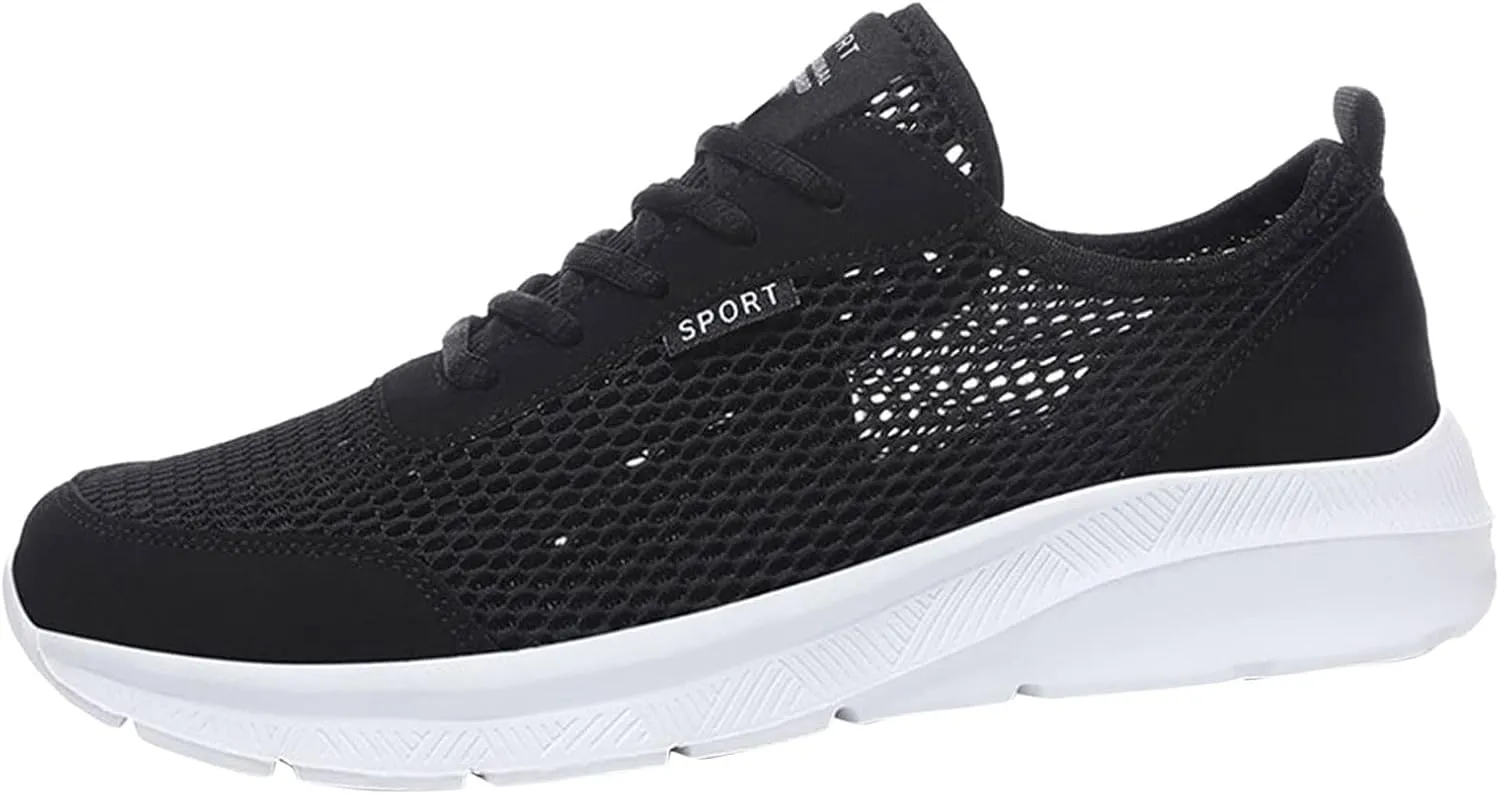 Men's Running Shoes Comfortable Lightweight Breathable Walking Shoes Mesh Workout Casual Sports Shoes