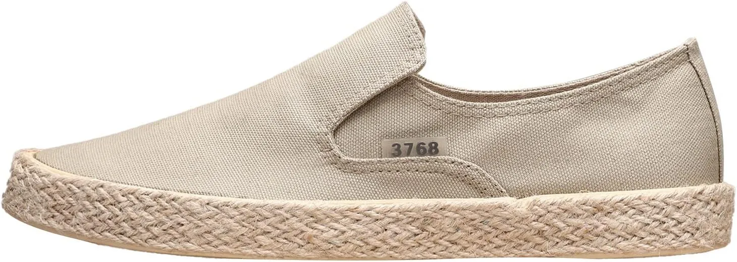 Mens Slip On Sneakers Comfortable Wide Width Espadrilles Casual Sneakers Breathable Lightweight Canvas Sport Shoes Flat Walking Shoes