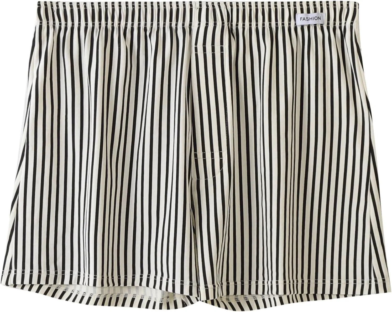 Men's Summer Lounge Shorts Striped Print Boxer Shorts Elastic Waist Casual Shorts Lightweight Comfy Undershorts