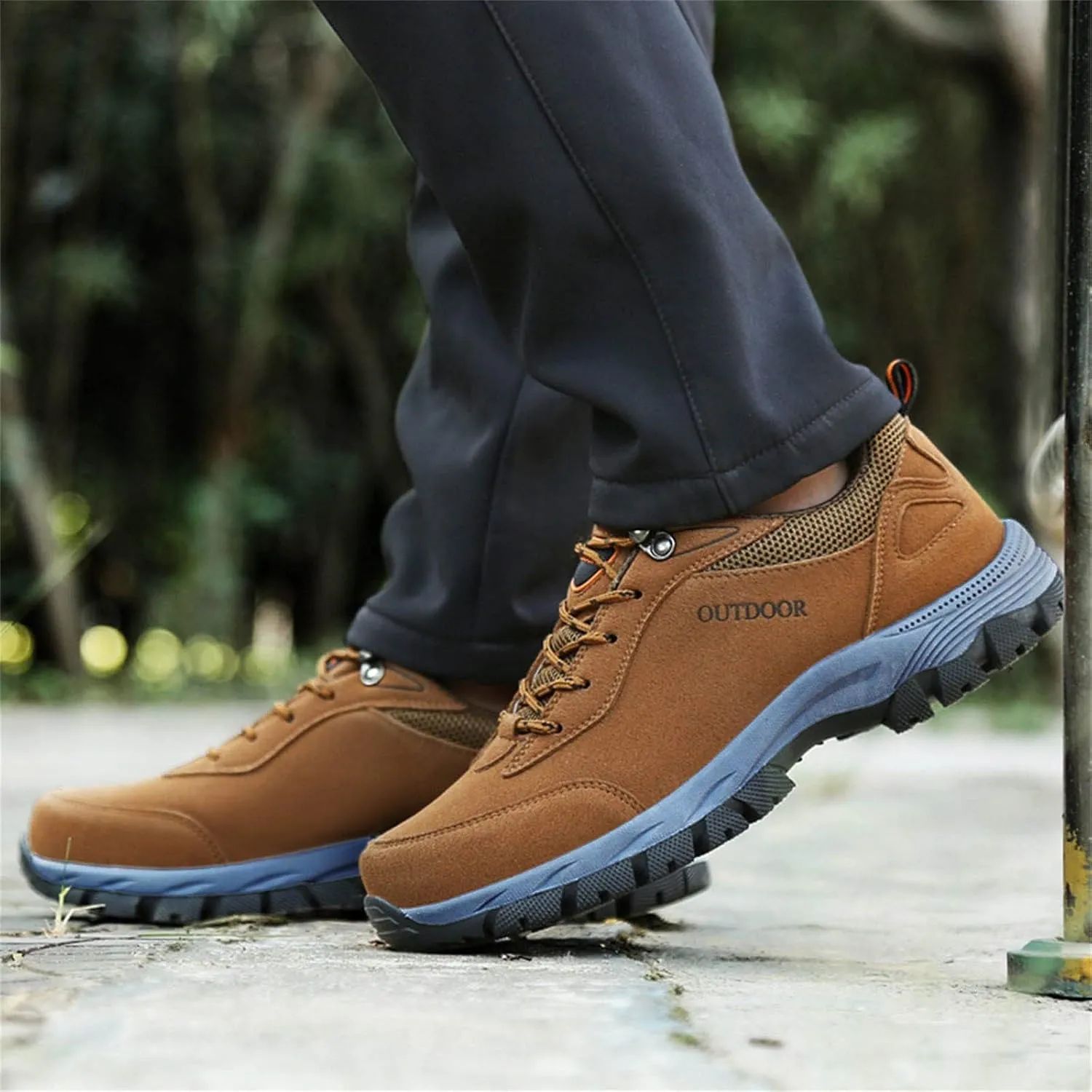 Men's Walking Shoes Non-Slip Orthopedic Shoes Waterproof Hiking Shoes Breathable Walking Shoes with Arch Support