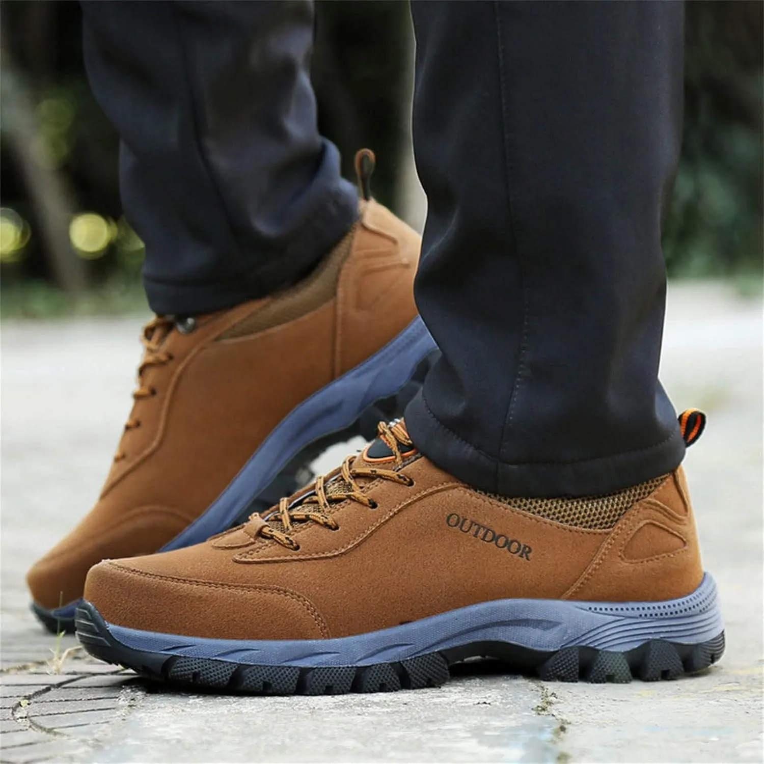Men's Walking Shoes Non-Slip Orthopedic Shoes Waterproof Hiking Shoes Breathable Walking Shoes with Arch Support