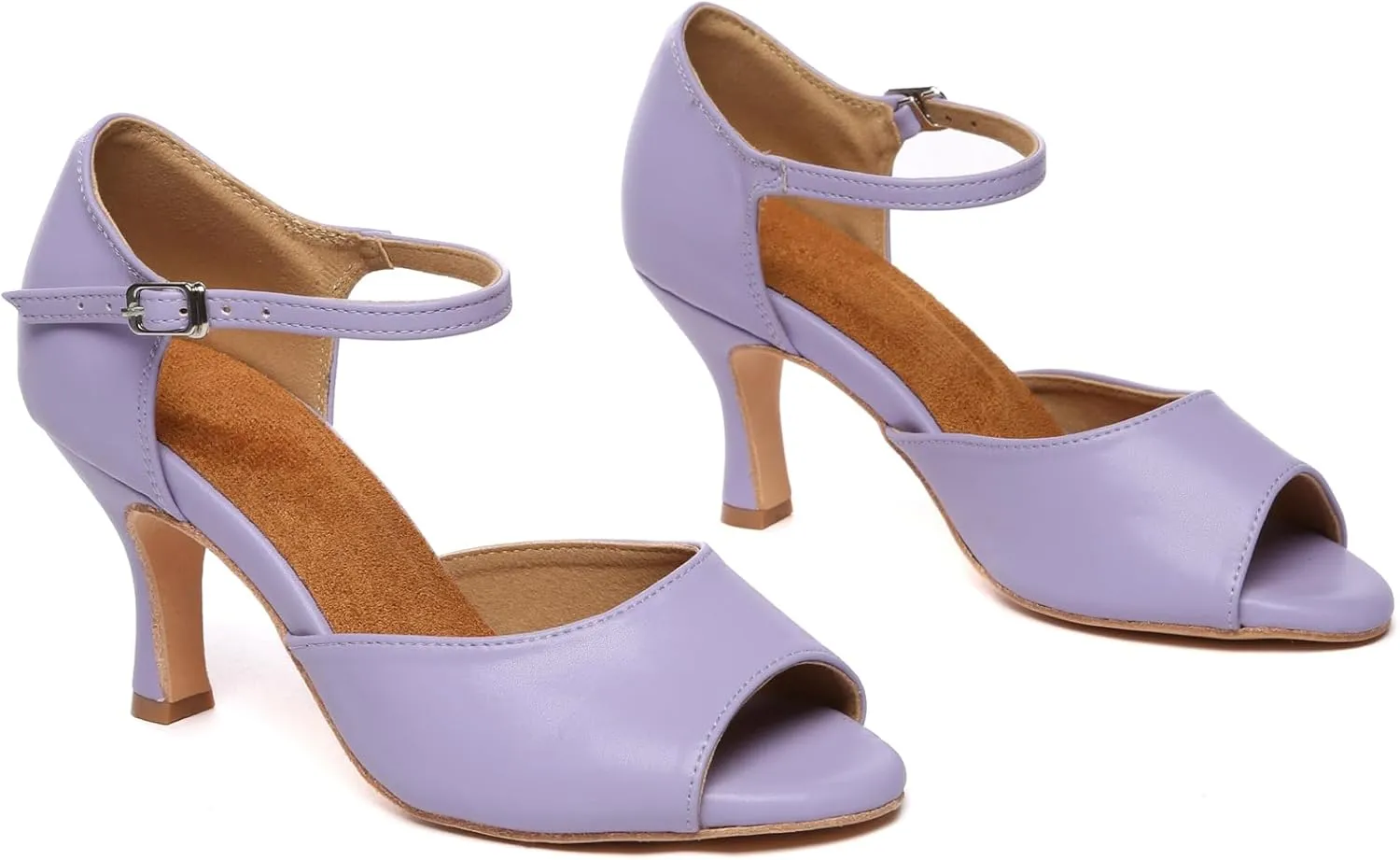 Minishion Women's High Heel Synthetic Tango Dance Sandals