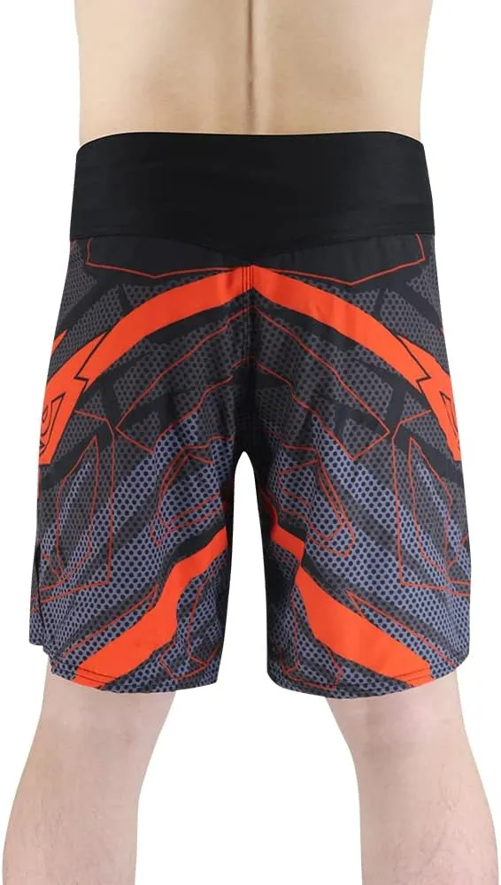 MMA Shorts for Men Fight Grappling Shorts Mens BJJ Shorts for Men No Gi Mid Thigh