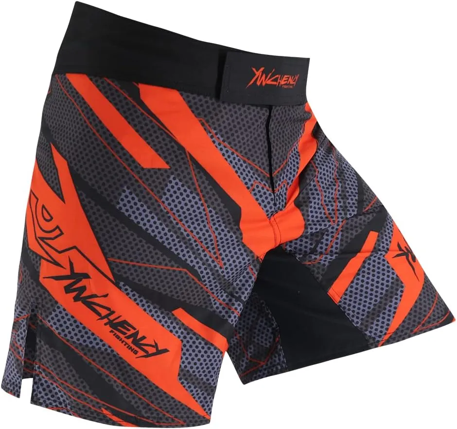 MMA Shorts for Men Fight Grappling Shorts Mens BJJ Shorts for Men No Gi Mid Thigh