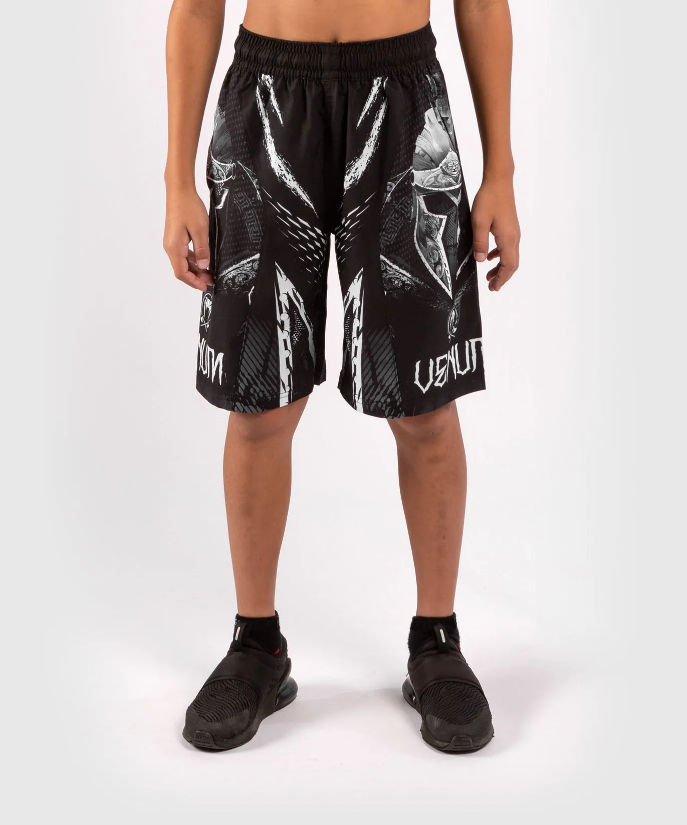 MMA Shorts - til brn - Venum - 'GLDTR 4.0' - Sort-Hvid