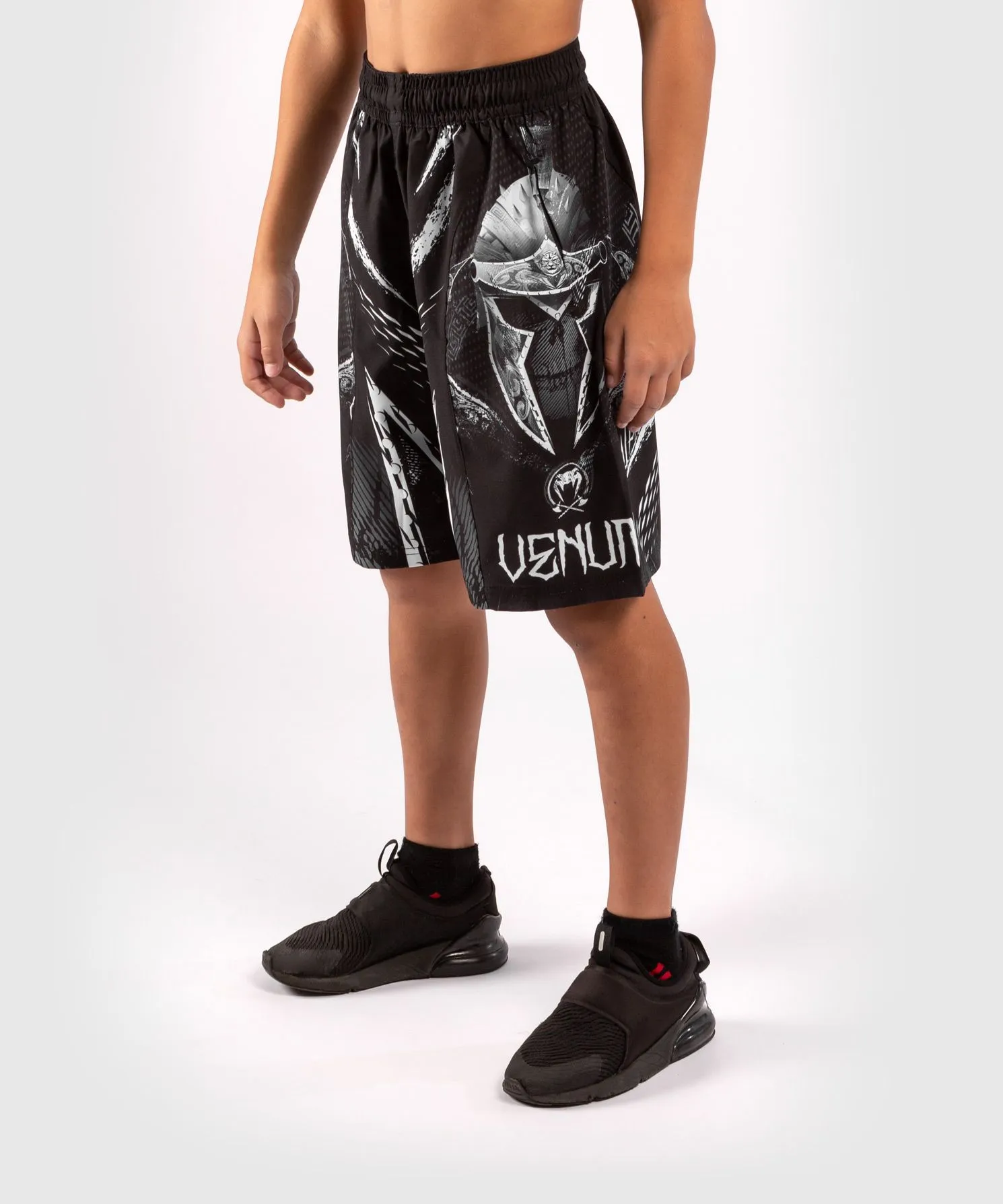 MMA Shorts - til brn - Venum - 'GLDTR 4.0' - Sort-Hvid