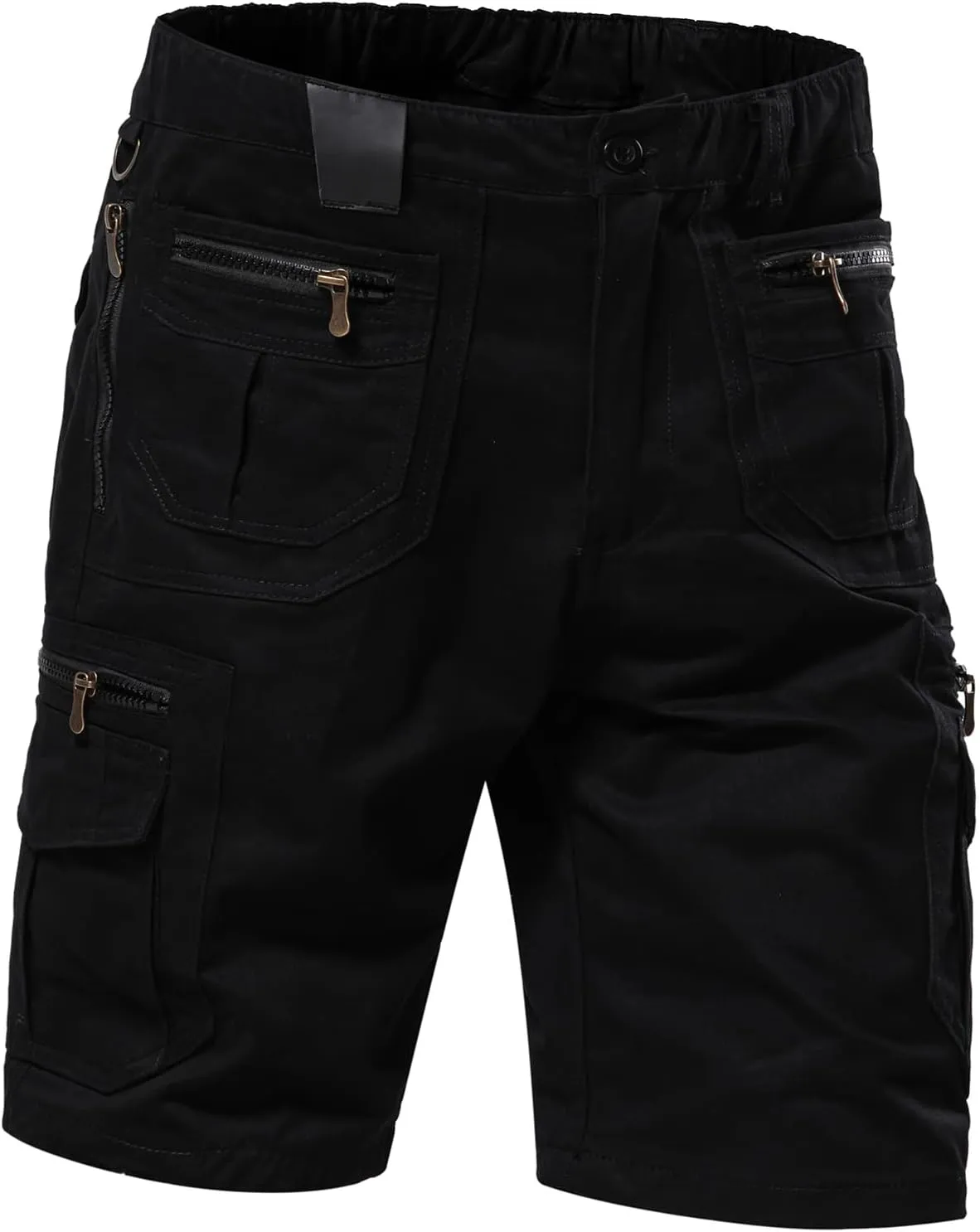 Mylldey Mens Cargo Shorts 12 Pockets Hiking Shorts Regular Fit Men Elastic Waist Cotton Cargo Shorts