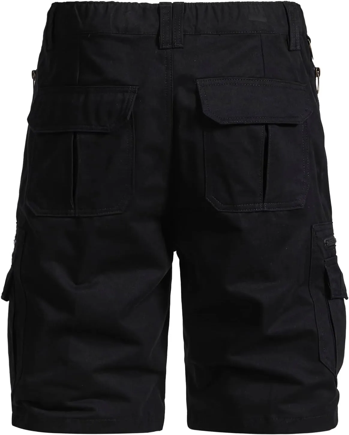 Mylldey Mens Cargo Shorts 12 Pockets Hiking Shorts Regular Fit Men Elastic Waist Cotton Cargo Shorts