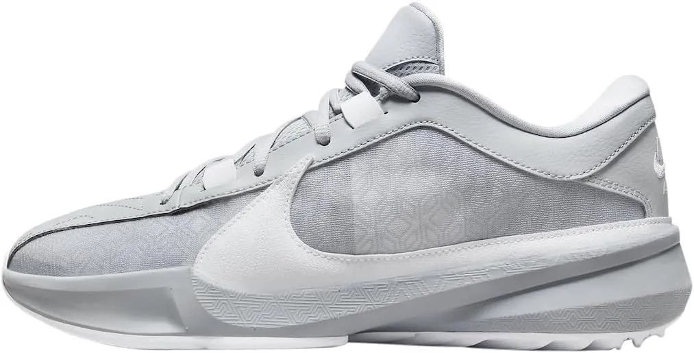 Nike Giannis Freak 5 (Team) Basketball Shoes (DZ2946-002, Wolf Grey/White) Size 8.5