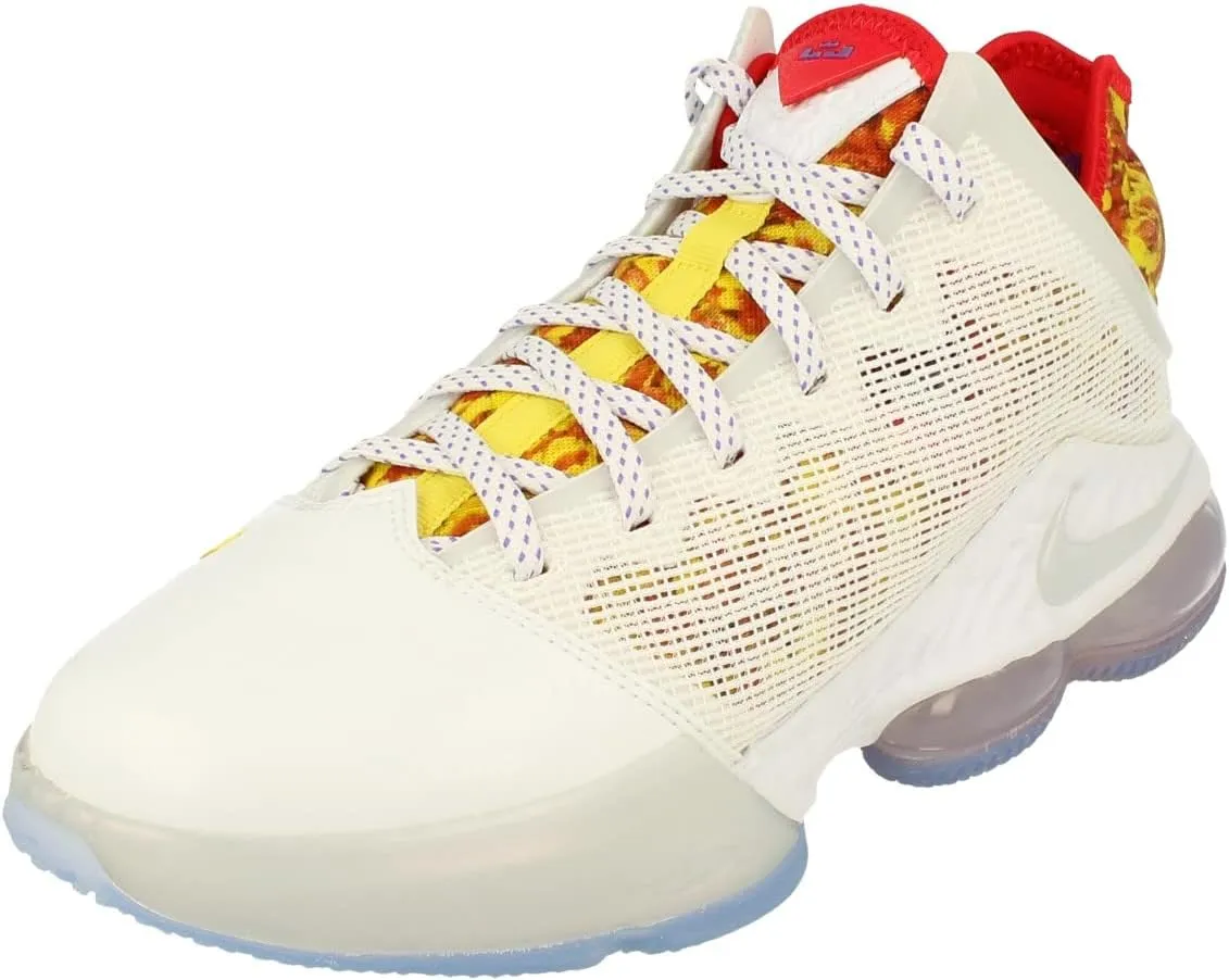 Nike Mens Lebron 19 Low DQ8344 100 Magic Fruity Pebbles - Size 9.5 White/Multi-Color