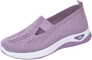 Orthopedic Shoes for Women with Arch Support Non-Slip Sneakers Slip On Wide Width Shoes Breathable Walking Shoes