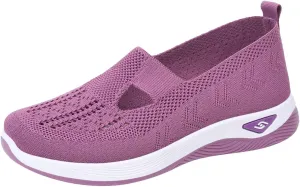Orthopedic Shoes for Women with Arch Support Non-Slip Sneakers Slip On Wide Width Shoes Breathable Walking Shoes