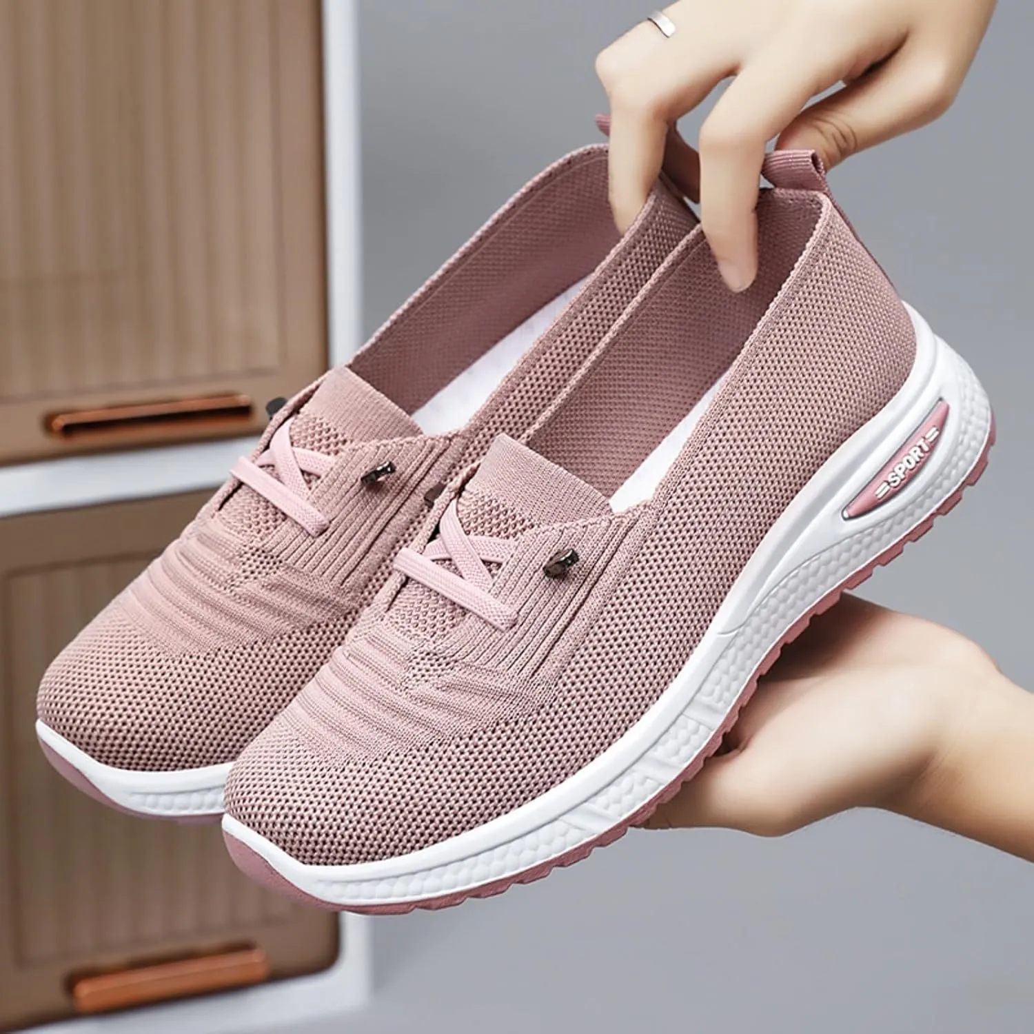 Orthopedic Shoes for Women with Arch Support Walking Shoes Breathable Non-Slip Sneakers Slip On Wide Width Shoes