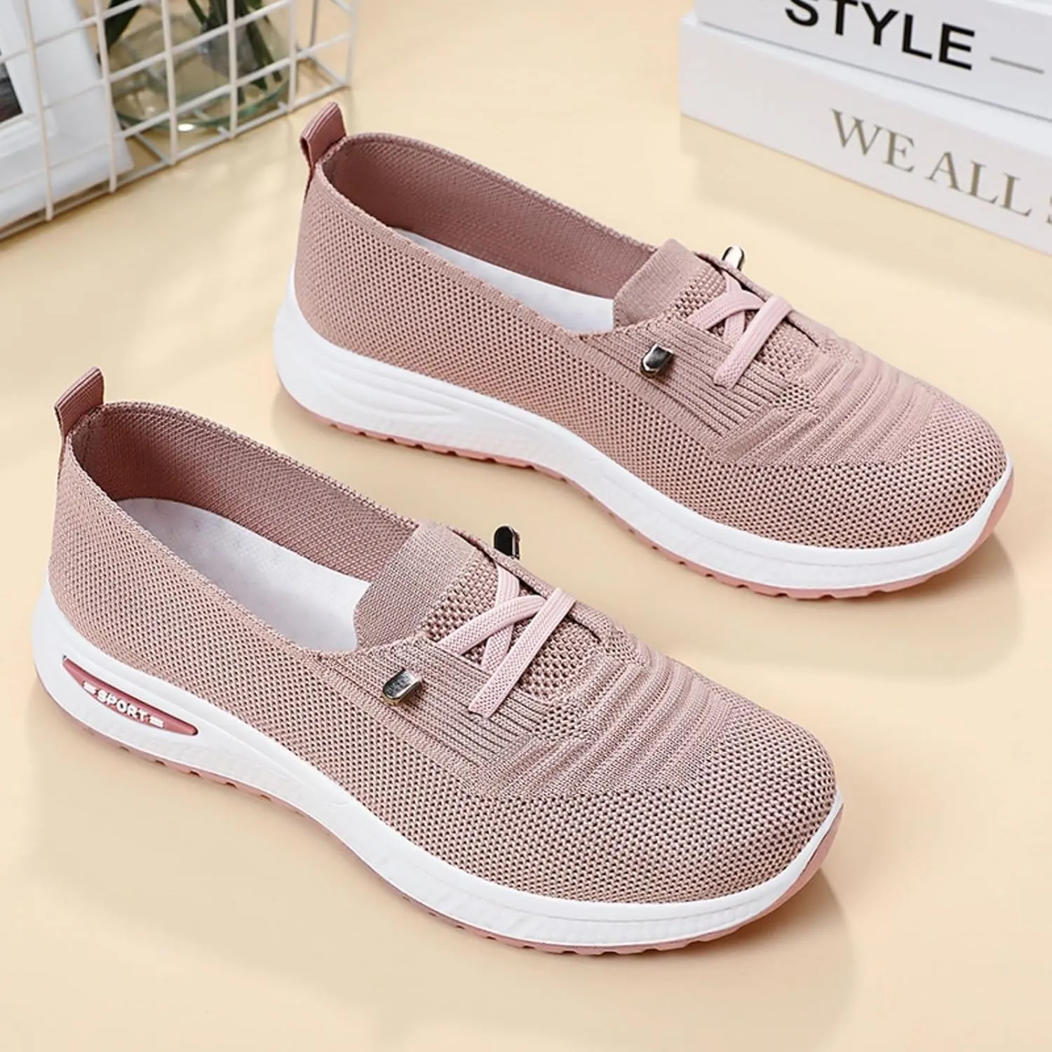 Orthopedic Shoes for Women with Arch Support Walking Shoes Breathable Non-Slip Sneakers Slip On Wide Width Shoes