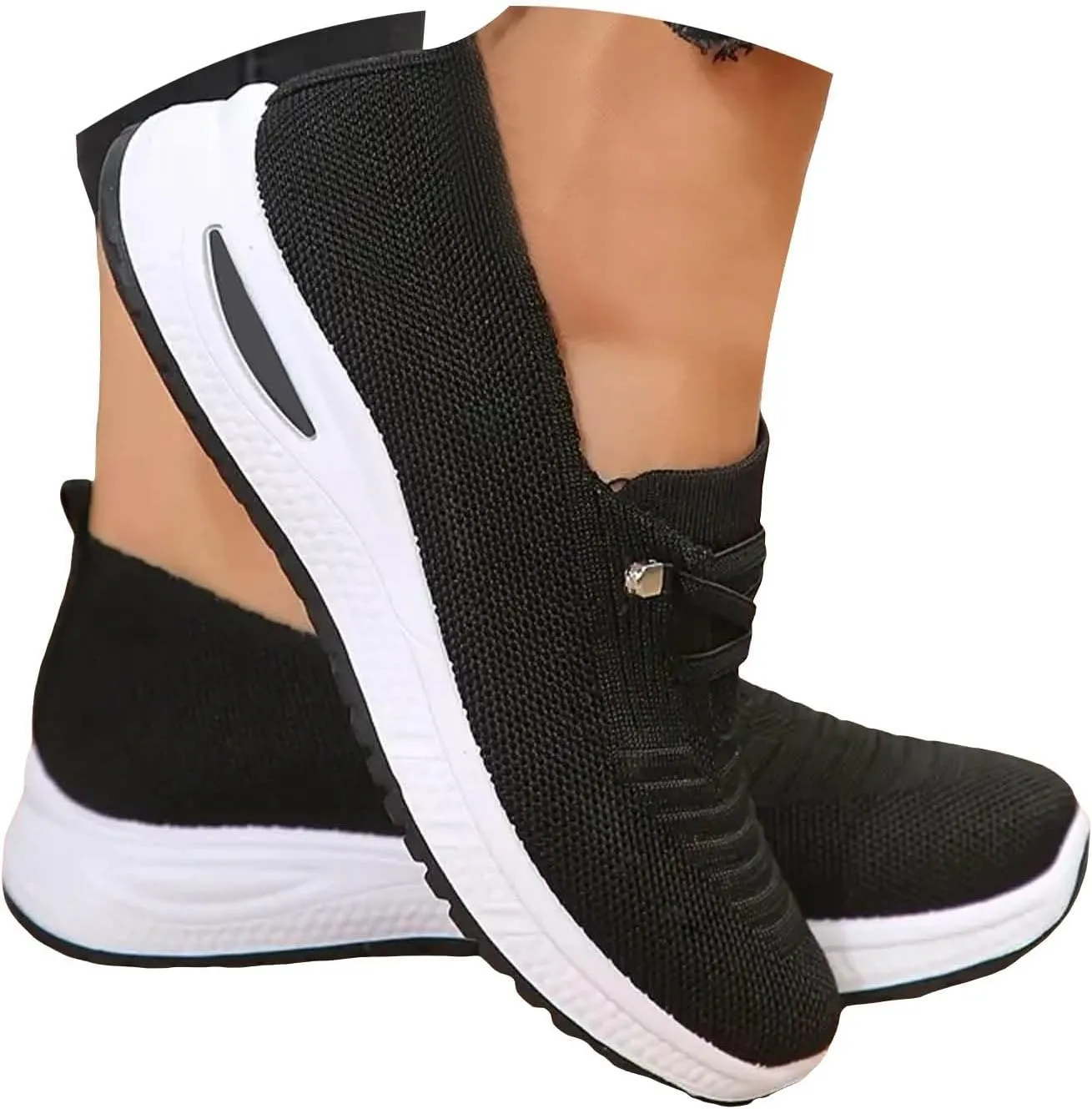 Orthopedic Shoes for Women with Arch Support Walking Shoes Breathable Non-Slip Sneakers Slip On Wide Width Shoes