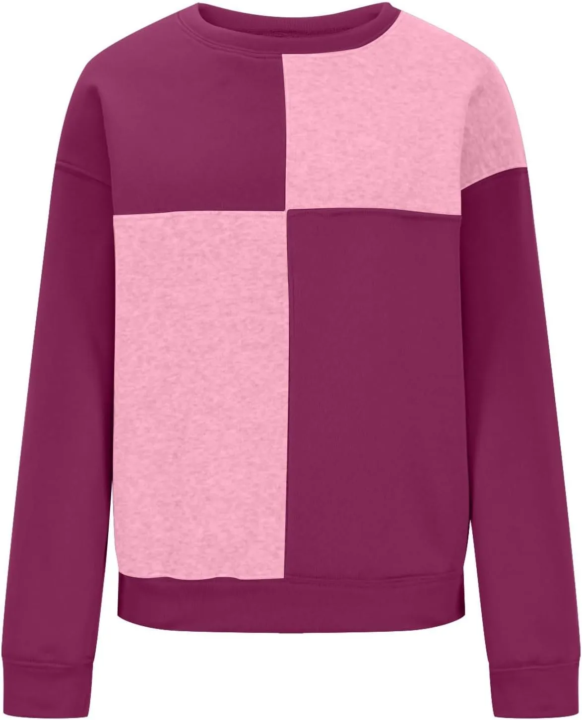Oversized Sweatshirt For Women Cute Long Sleeve Creweck Color Block Pullover Tops Teen Girls Fall Fashion Outfits
