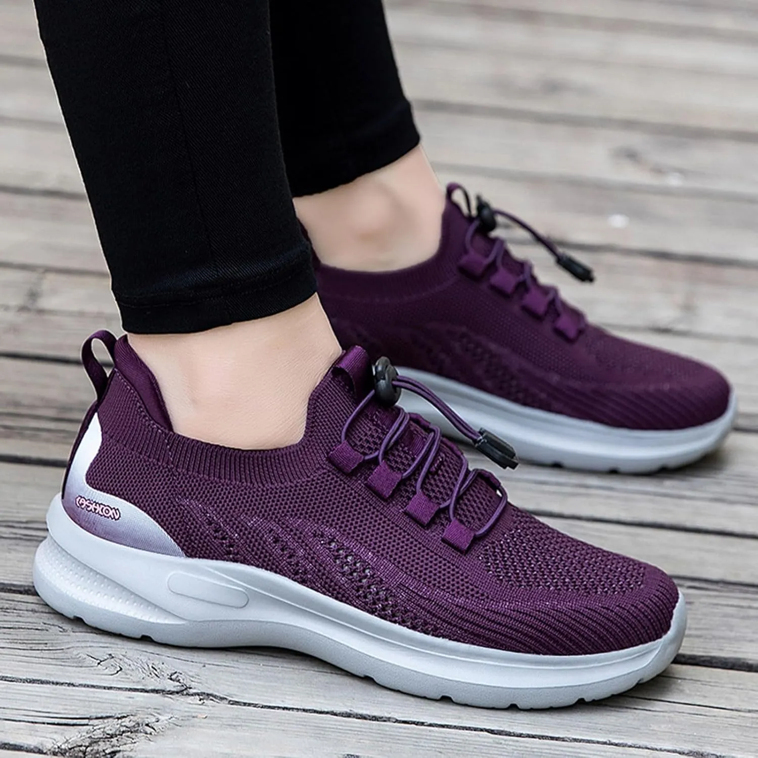 Plantar Fasciitis Shoes Women Non Slip Women's Hiking Shoes Wide Toe Box Walking Shoes Women Arch Support Slip On Sneakers Wide Toe Box Gym Shoes Women Black Comfy Shoes Women Work