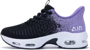 Quseek Women's Slip on Walking Shoes Comfortable Air Running Tennis Shoes Athletic Gym Workout Jogging Fashion Sneakers US 6-11