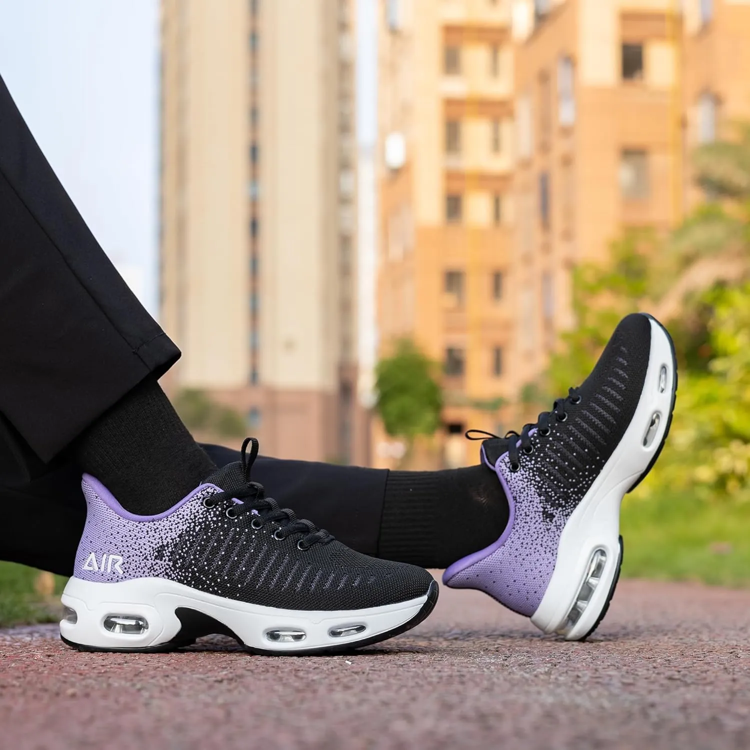 Quseek Women's Slip on Walking Shoes Comfortable Air Running Tennis Shoes Athletic Gym Workout Jogging Fashion Sneakers US 6-11