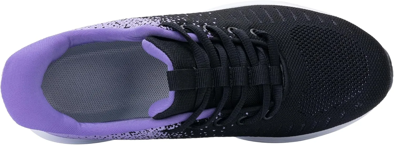 Quseek Women's Slip on Walking Shoes Comfortable Air Running Tennis Shoes Athletic Gym Workout Jogging Fashion Sneakers US 6-11